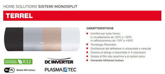 Condizionatore Sinclair - modello TERREL 3,0 kWt